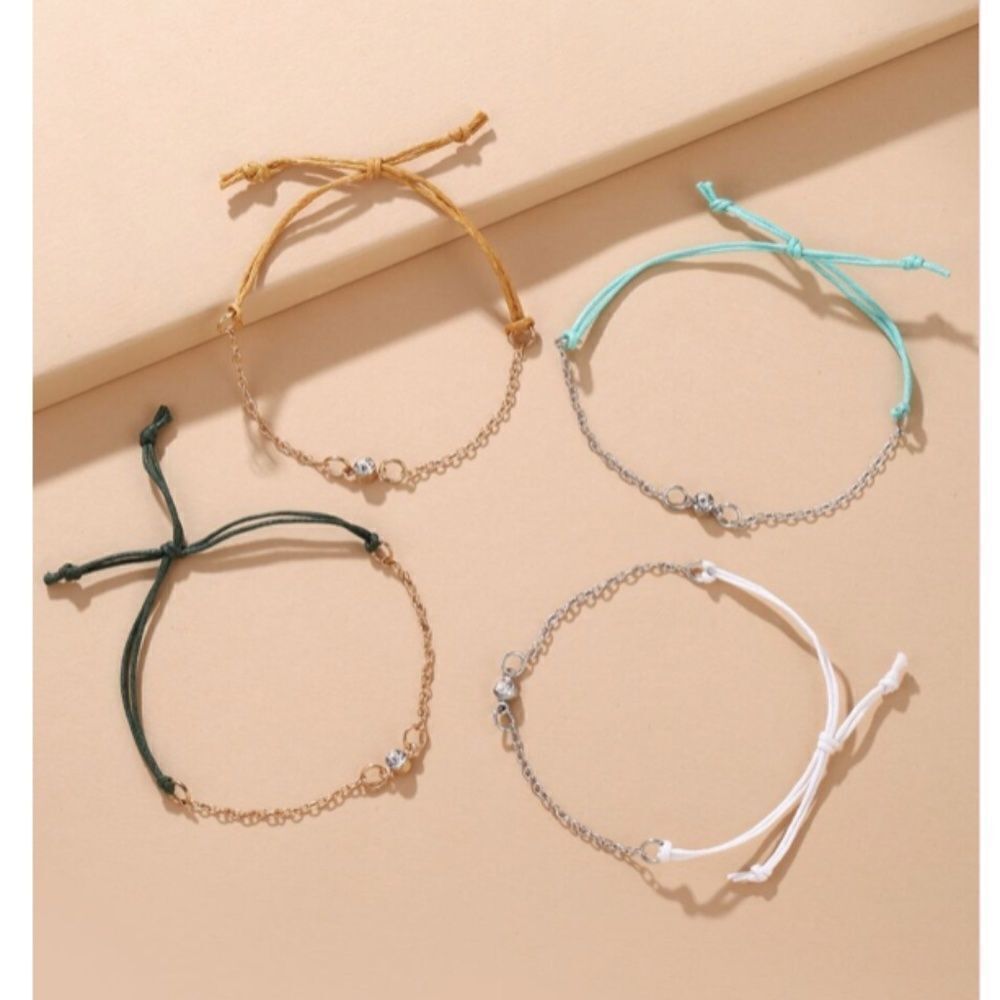 Layered Rhinestone Rope Bracelet